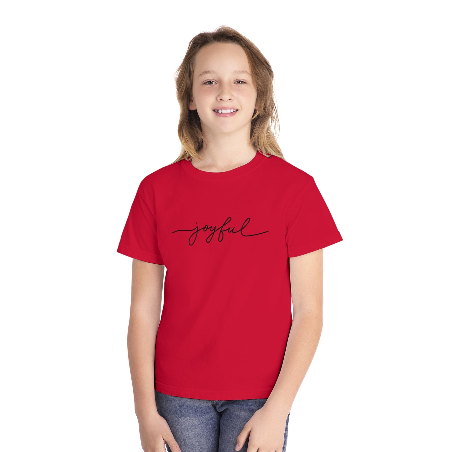Joyful Christmas 2024 Limted Edition Youth Midweight Tee - Positive Vibes T-Shirt for Kids