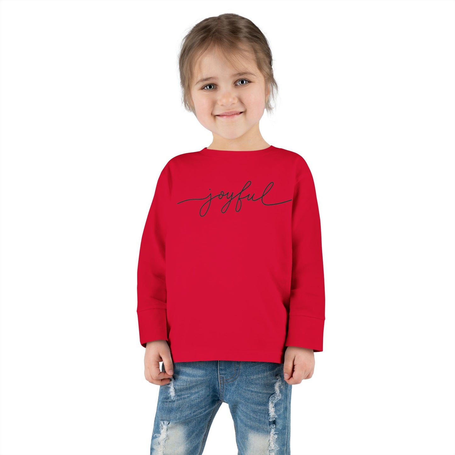 Joyful Christmas 2024 Limited Edition Toddler Long Sleeve Tee - Perfect for Playtime and Celebrations
